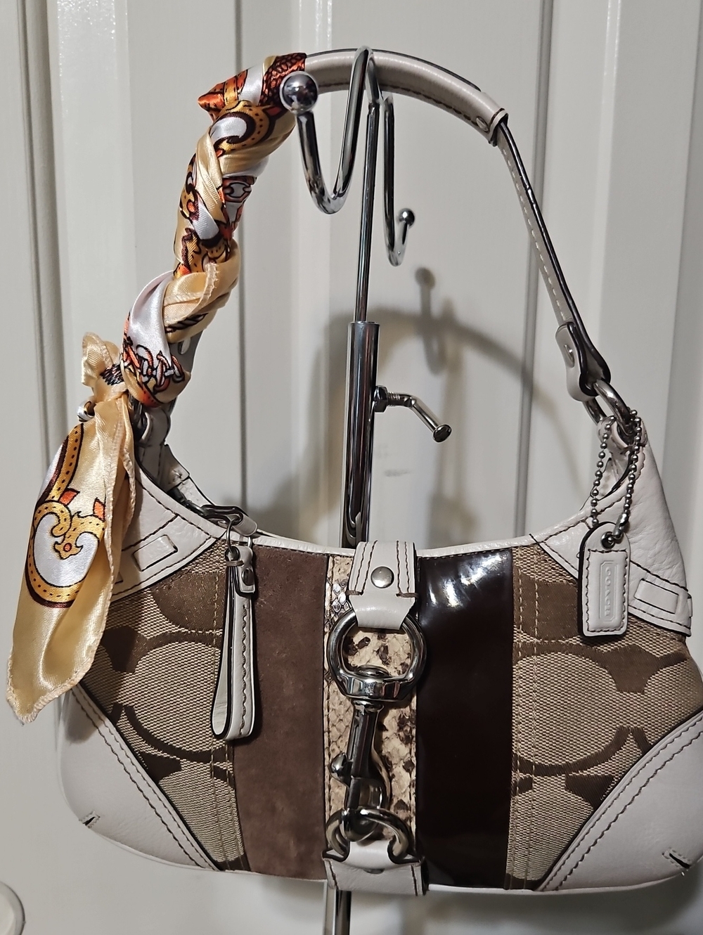 Coach NWOT Hampton Mini Signature Patchwork Shoulder Bag